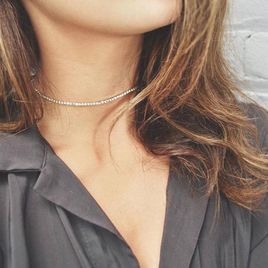 N5612 simple temperament diamond necklace female collarbone necklace necklace choker single product