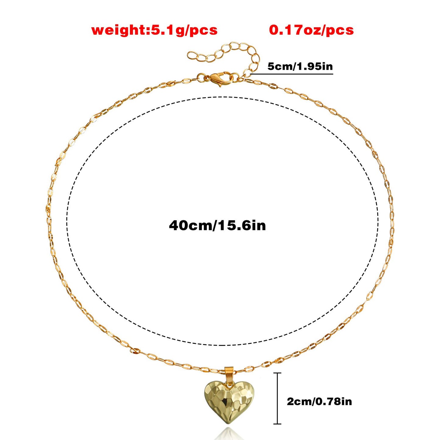 Jewelry simple single-layer love pendant thin chain personality necklace versatile French love necklace