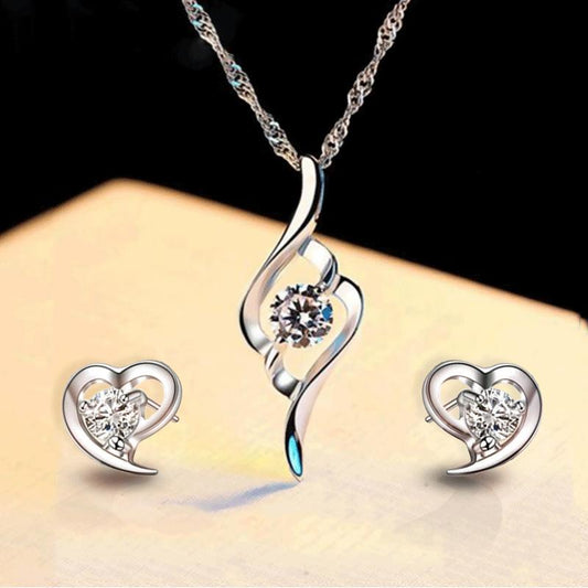 JewelryEarringNecklaceSetFemale NicheDesign EarringsPendantjewelrysetAccessories