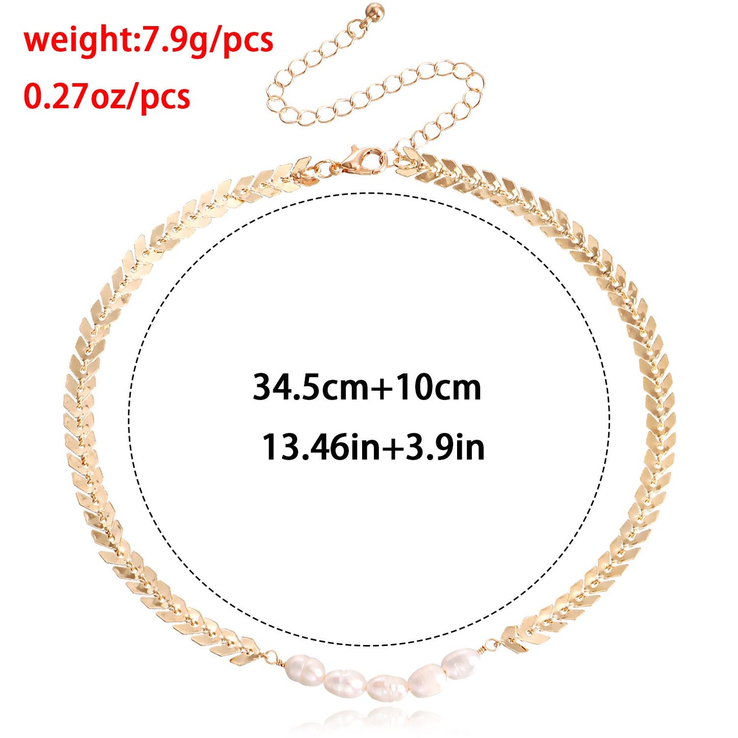 Jewelry Simple Aircraft Chain Freshwater Pearl Necklace Necklace Women's Single Layer Tassel Temperament Handmade Necklace