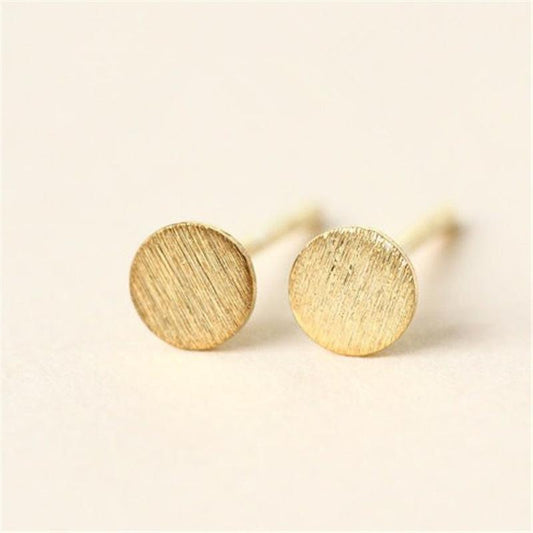JewelrySimple Round Cake Brushed EarringsClassic VersatileFashion Female Earrings