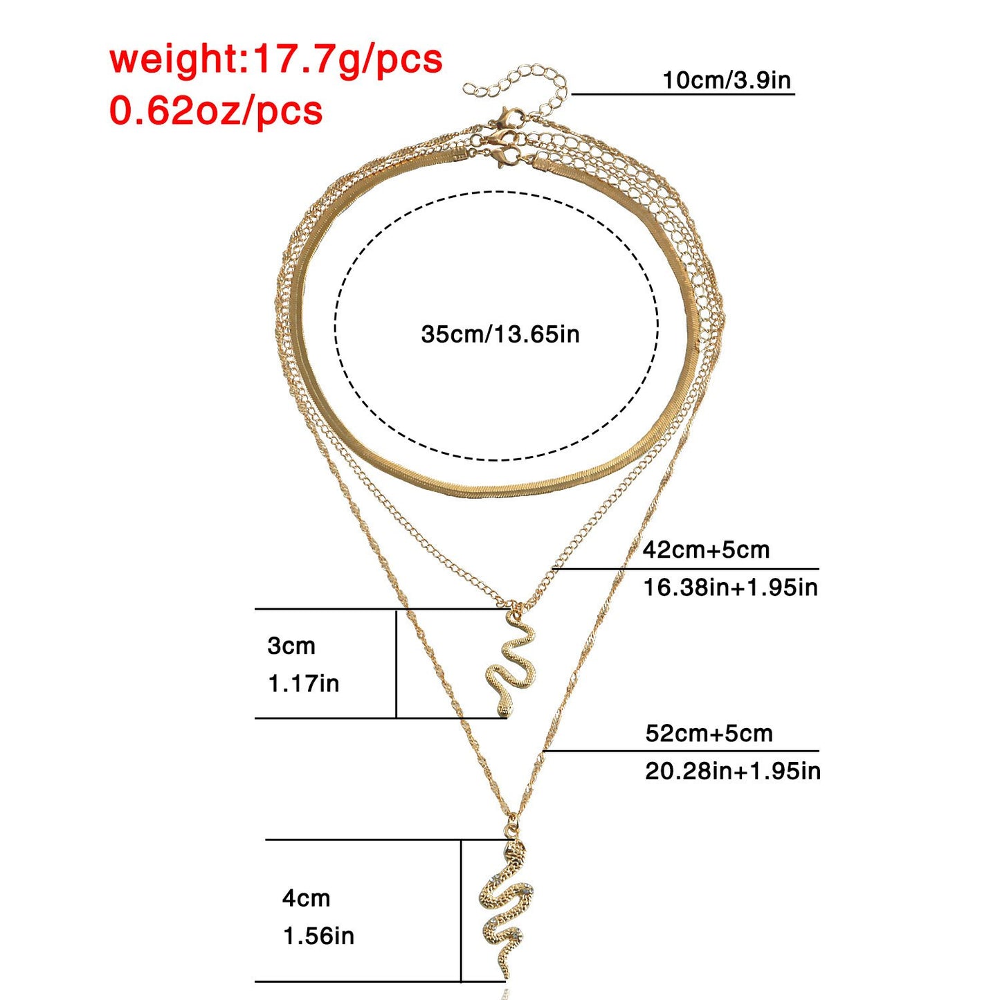 Jewelry retro pastoral multi-layer double snake pendant necklace female accessories y2k trendy cool necklace