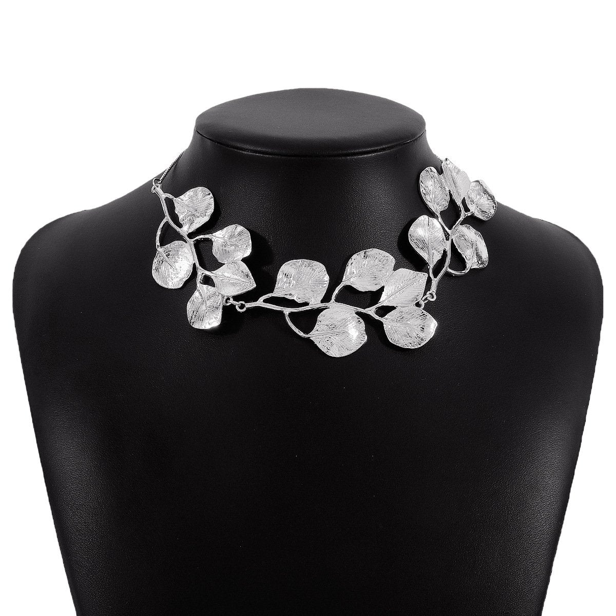 N1854 jewelry creative personality temperament metal necklace ZA leaves exaggerated personality necklace