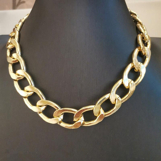 Trendy Jewelry Personality Creative Geometric Retro Double Grinding Chain Necklace Punk Hip Hop Exaggerated Necklace