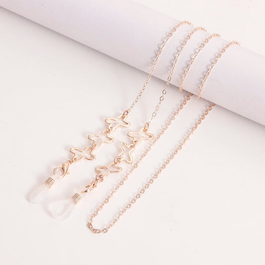 Jewelry Mask Chain Glasses Chain Metal Glasses Chain Geometric Mask Chain Accessories