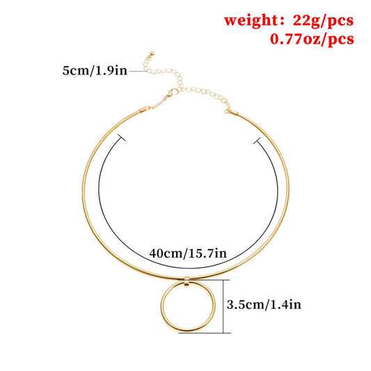 Jewelry fashion size ring collar choker necklace ladies trendy alloy short money jewelry