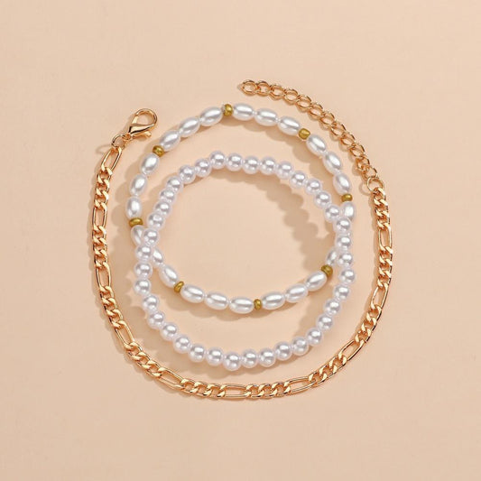 Fashion Chain Bracelet Simple Stretch Thread Imitation Pearl Bracelet Bracelet Accessories