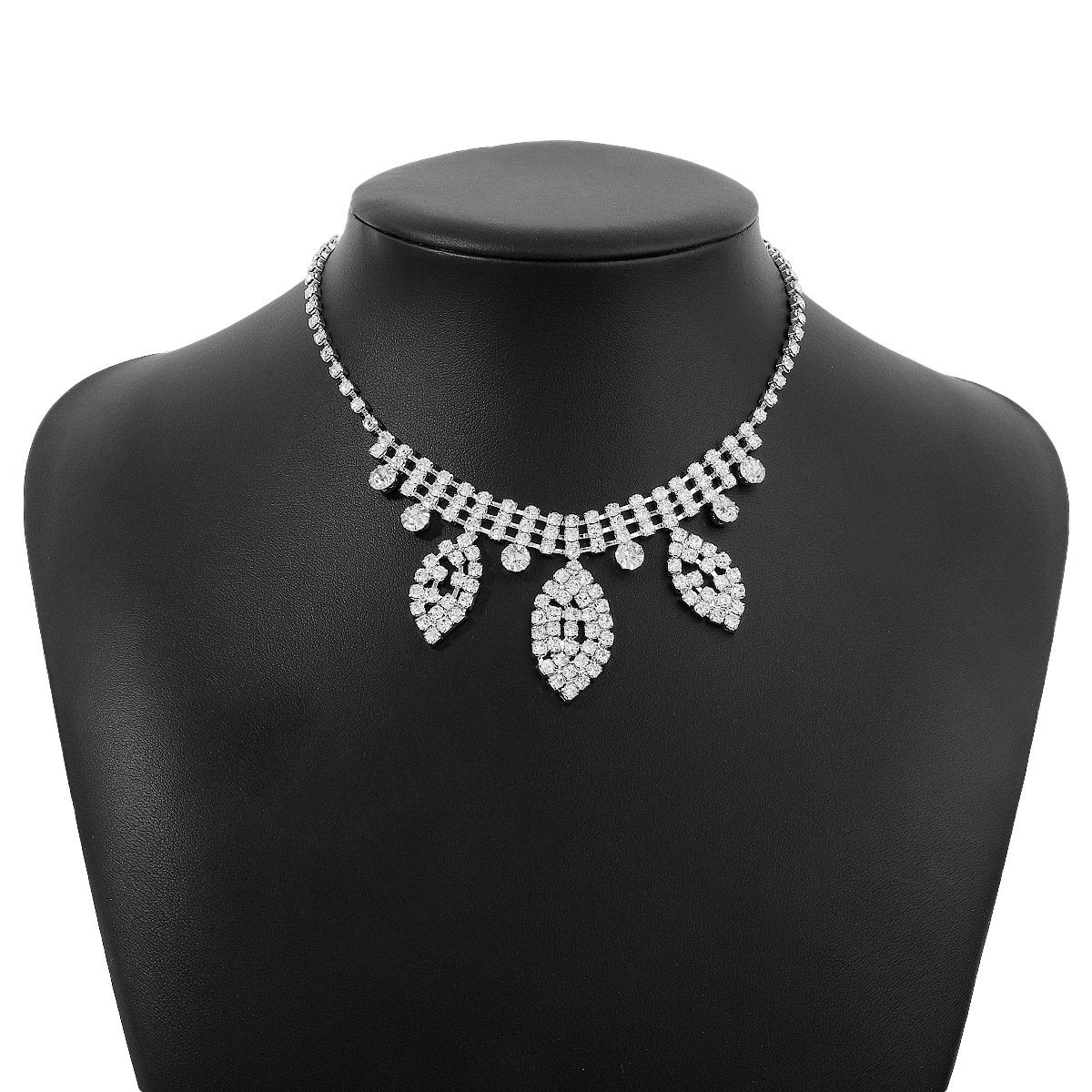 1914 Creative Geometric Devil's Eye Full Diamond Necklace Necklace Baroque Net Red Fashion Necklace