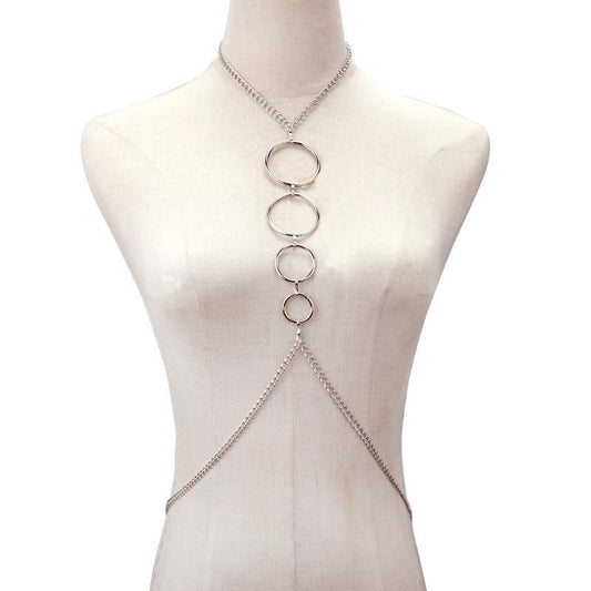 Jewelry Personality Simple Circle Body Chain Feminine Multi-Circle Necklace Clothing Chain