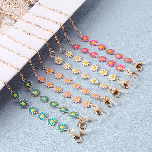 Jewelry chrysanthemum glasses chain dripping oil fashion mask hanging chain anti-slip anti-lost mask chain