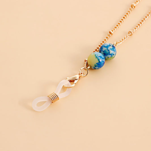 Mask hanging chain glasses hanging chain mask chain glasses chain stone mask chain picture stone glasses chain