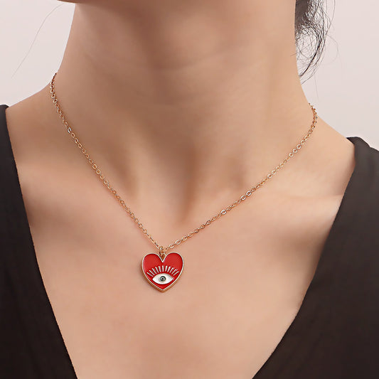 Jewelry Simple and Versatile Eye Pendant Necklace Female Personality Devil's Eye Fashion Love Necklace