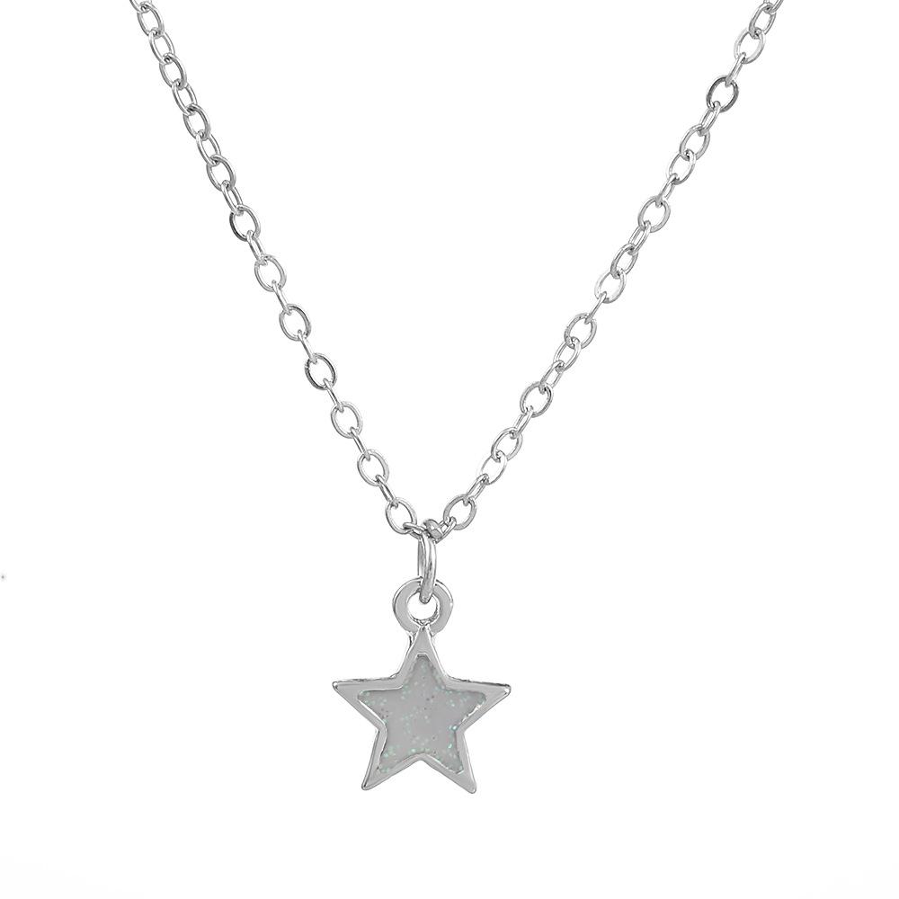 ins mini five-pointed star pendant necklace fashion simple and sweet star-shaped clavicle chain boudoir honey gift necklace