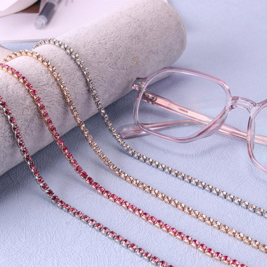 Glasses chain jewelry shiny diamond claw chain mask chain all-match anti-drop metal glasses chain
