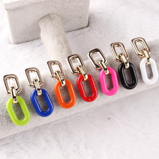 Jewelry Dongdaemun Element Resin Simple Earrings S925 Silver Needle Creative Temperament Earrings