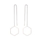 Creative Tassel Geometric Long Stud Earrings Female Fashion Simple Love Triangle Hexagonal Ear Wire