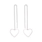 Creative Tassel Geometric Long Stud Earrings Female Fashion Simple Love Triangle Hexagonal Ear Wire