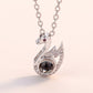 One hundred languages of the same style I love you necklace copper micro-inlaid zircon big belly swan pendant