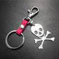 Skull Titanium Steel Pendant Stainless Steel Keychain Leather Waist Hanging Ladies Bag Ornament Men's Jewelry