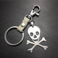 Skull Titanium Steel Pendant Stainless Steel Keychain Leather Waist Hanging Ladies Bag Ornament Men's Jewelry