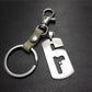 Rainbow 6 Lucky Car Keychain Stainless Steel Titanium Steel Pendant