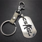 Anime Game CSGO Counter Strike Stainless Steel Pendant Leather Keychain Dog Buckle Waist Hanging Waist Decoration