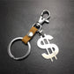 US dollars, US knives, titanium steel pendant, stainless steel hanging price, cowhide key chain, Valentine's Day gift bag pendant