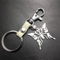 Men and Women Jewelry Titanium Steel Pendant Stainless Steel Hollow Butterfly Pendant Leather Keychain