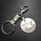 Earth Flying Eagle Cowhide Keychain Stainless Steel Pendant Titanium Steel Jewelry Waist Hanging Ladies Bag Pendant