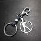 Anime game CSGO anti-terrorist stainless steel pendant leather key chain pendant multi-color optional