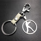 Anime game CSGO anti-terrorist stainless steel pendant leather key chain pendant multi-color optional