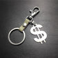 US dollars, US knives, titanium steel pendant, stainless steel hanging price, cowhide key chain, Valentine's Day gift bag pendant
