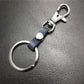 Top layer real cowhide waist pendant dog buckle key ring leather key chain jewelry accessories multi-color