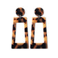 Acetate plate earrings fashion exaggerated earrings geometric strip square colorful earrings