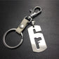 Rainbow 6 Lucky Car Keychain Stainless Steel Titanium Steel Pendant
