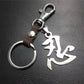 Chinese characters 'forbearance' titanium steel pendant stainless steel leather car key chain pendant waist bag pendant