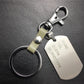 Military ID card dog tag stainless steel pendant titanium steel jewelry key chain pendant cowhide pet identification tag