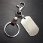 Military ID card dog tag stainless steel pendant titanium steel jewelry key chain pendant cowhide pet identification tag