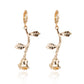 Jewelry Simple and Versatile Alloy Shell Earrings Feminine Hollow Star Diamond Moon Earrings
