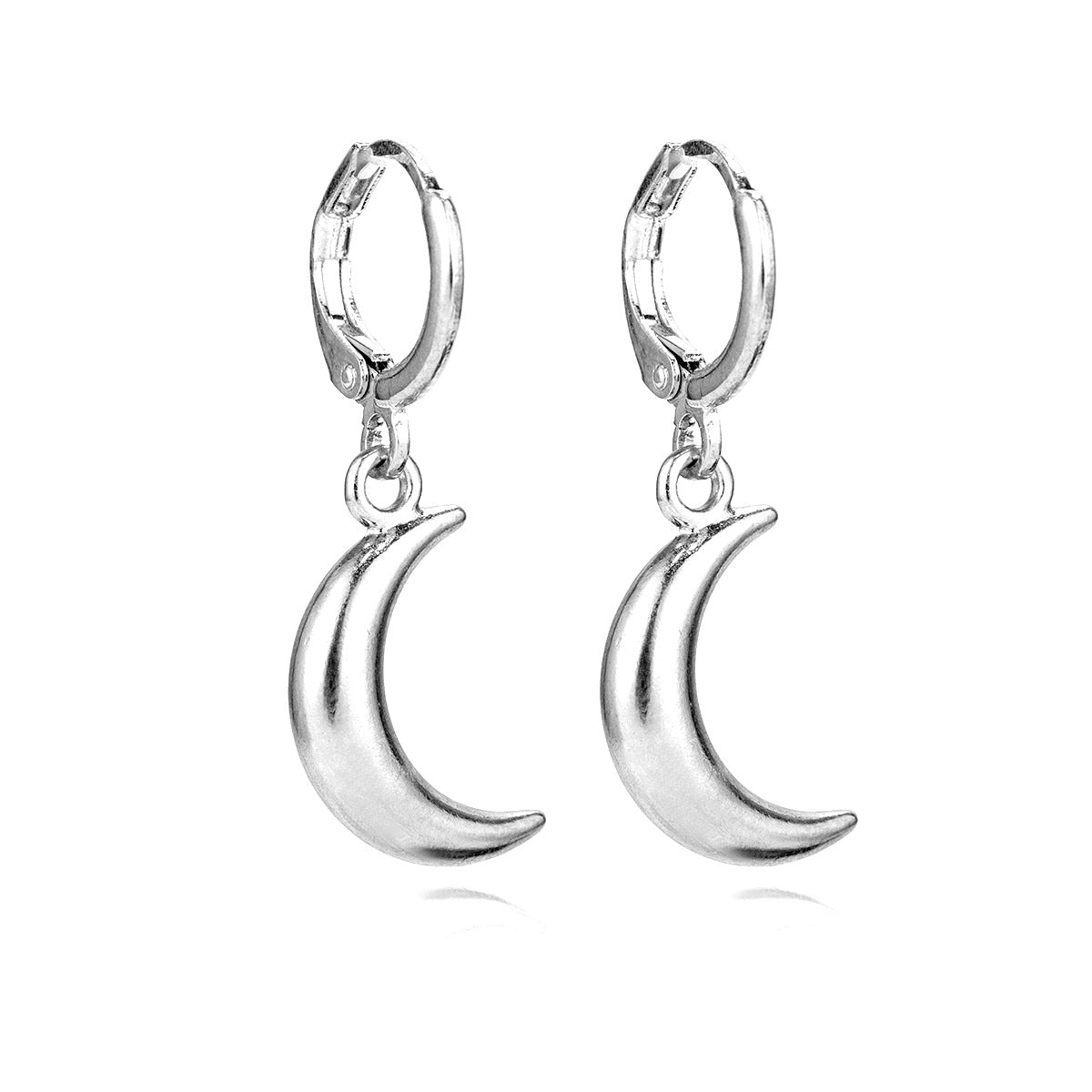 Jewelry Simple and Versatile Alloy Shell Earrings Feminine Hollow Star Diamond Moon Earrings