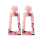 Acetate plate earrings fashion exaggerated earrings geometric strip square colorful earrings