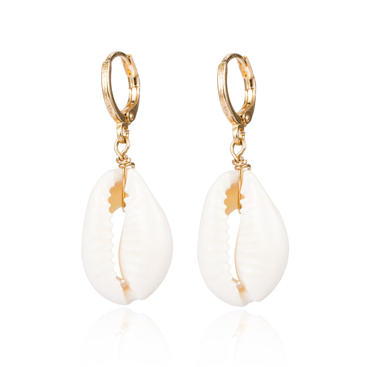Jewelry Simple and Versatile Alloy Shell Earrings Feminine Hollow Star Diamond Moon Earrings