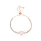 Fashionable Rose Gold Heart Zircon Bracelet Small Fresh Simple Diamond Ladies Bracelet Bracelet