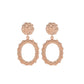 Personalized Geometric Frosted Stud Earrings Exaggerated Circle Embossed Ladies Earrings
