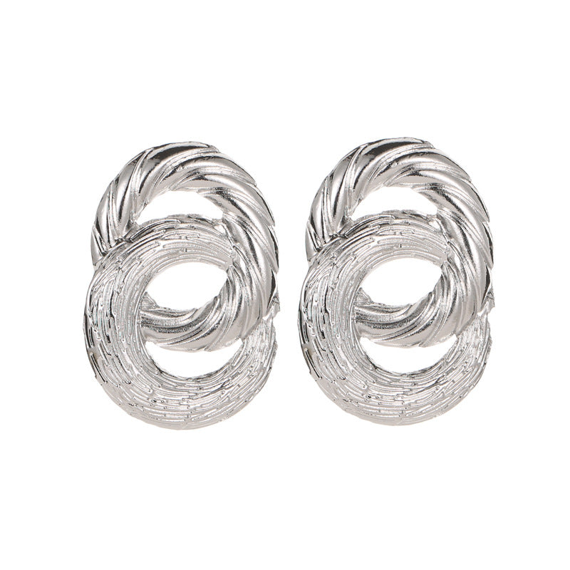 Circle Twist Earrings Geometric 8-shaped Pattern Earrings Female Distribution Earrings Jewelry