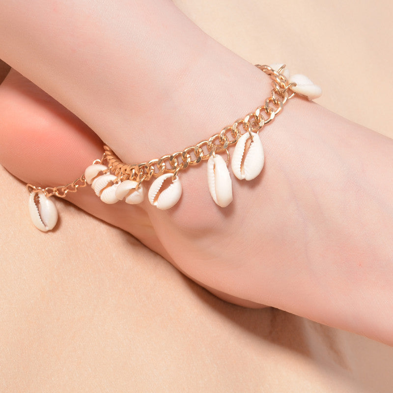 Bohemian Fashion Trend Personality Beach Shell Tassel Anklet Bracelet Jewelry