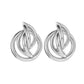 Irregular Geometric Earrings Circle Folding Three-dimensional Stud Earrings Chic Earrings