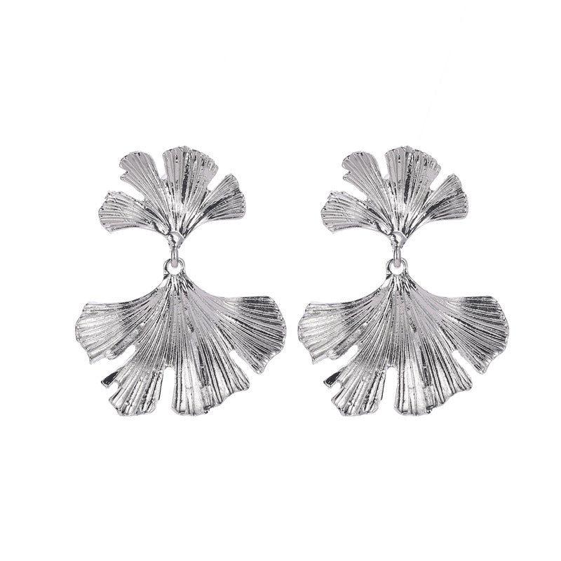 Earrings Personality Flowers Ginkgo Leaf Earrings Ethnic Creative Versatile Retro Earrings Earrings