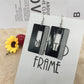 Fashion Square Frosted Earrings High Cool Ladies Ear Jewelry