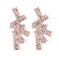 Earrings Frosted Irregular Geometric Stud Earrings Trendy Street Shooting Rectangular Stitching Ear Jewelry